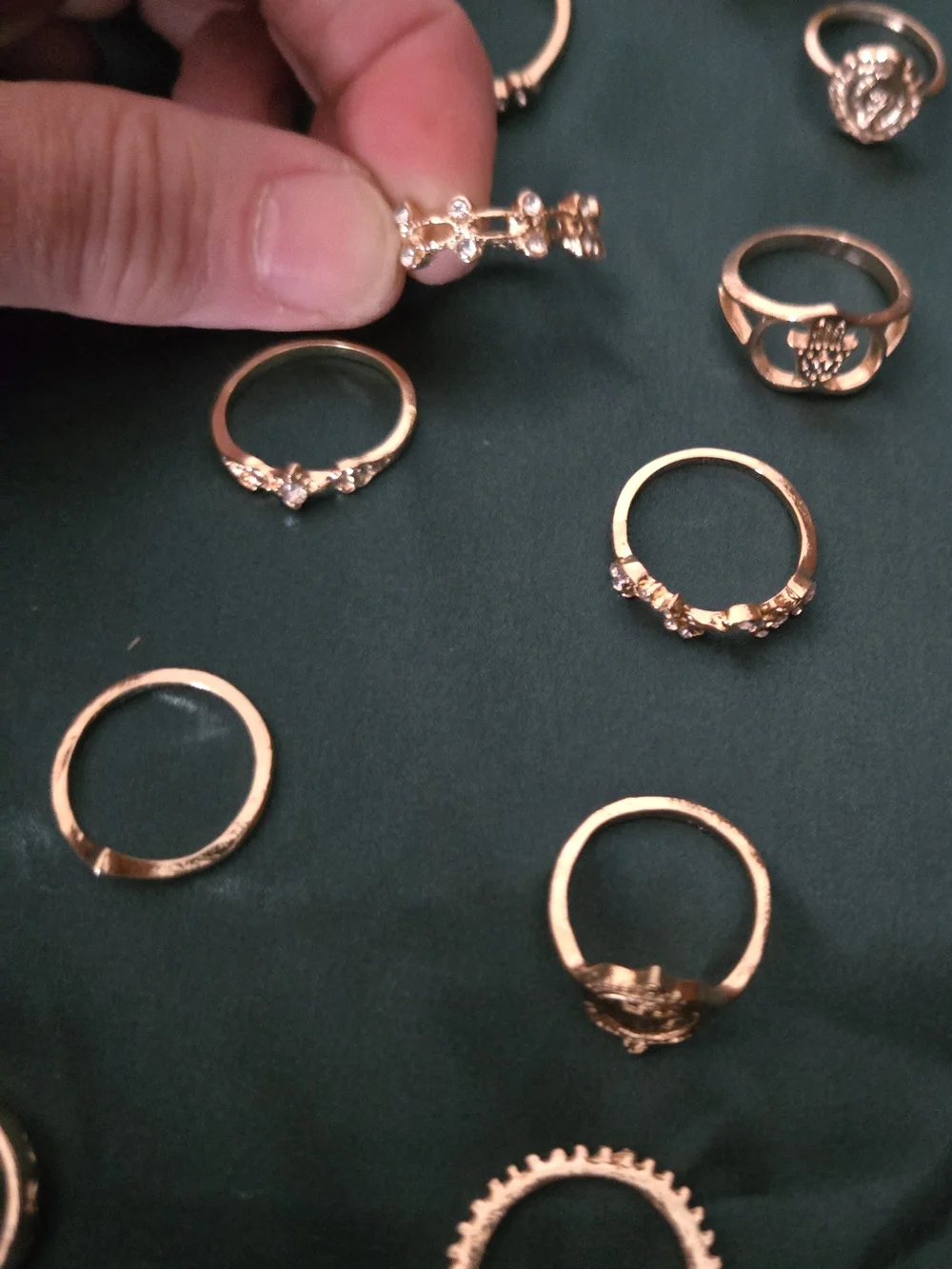 Gold-Tone Mixed Stackable Rings Set, Lot Of 120